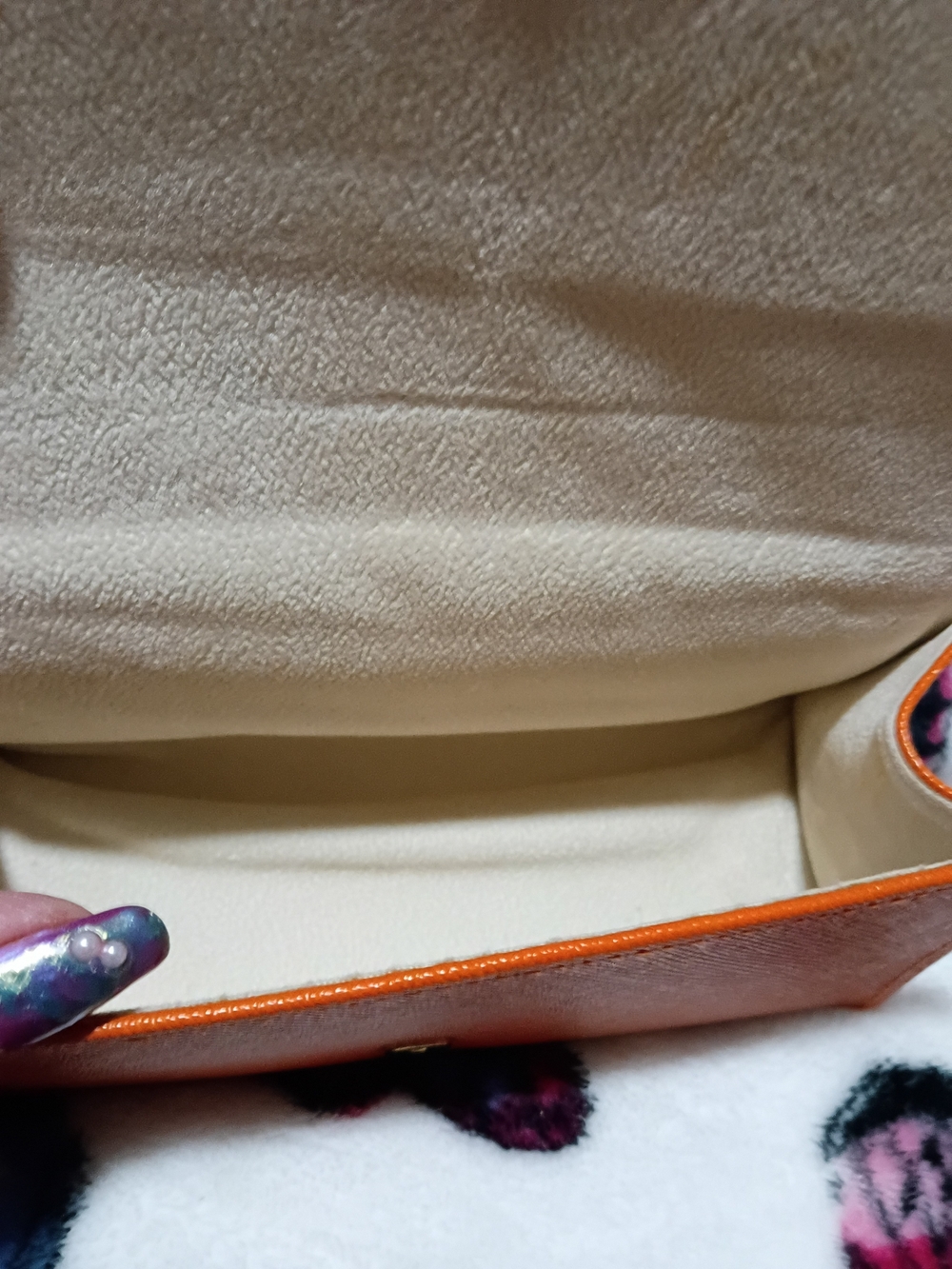 Tory Burch Orange Saffiano Leather Continental Wallet Like New - Picture 5 of 9